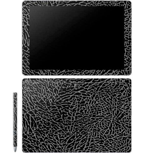 Elephant Print Black Galaxy Book 12in Skin